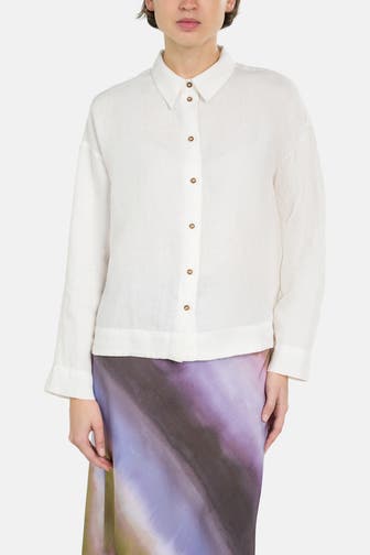 SELECTED Leinenbluse weiß