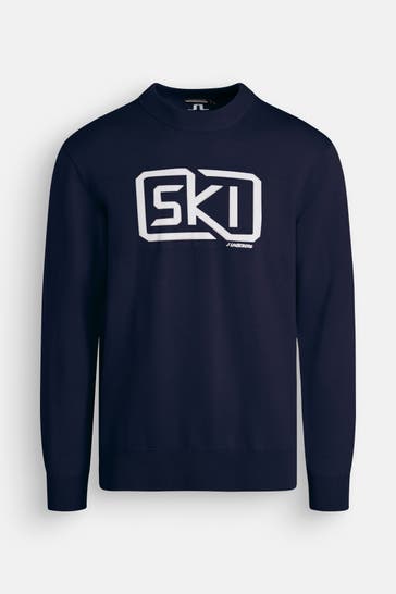 J.LINDEBERG SPORTSWEAR Woll-Strickpullover nachtblau
