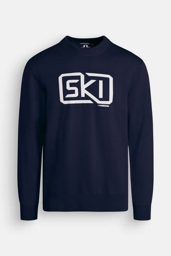 J.LINDEBERG SPORTSWEAR Woll-Strickpullover nachtblau