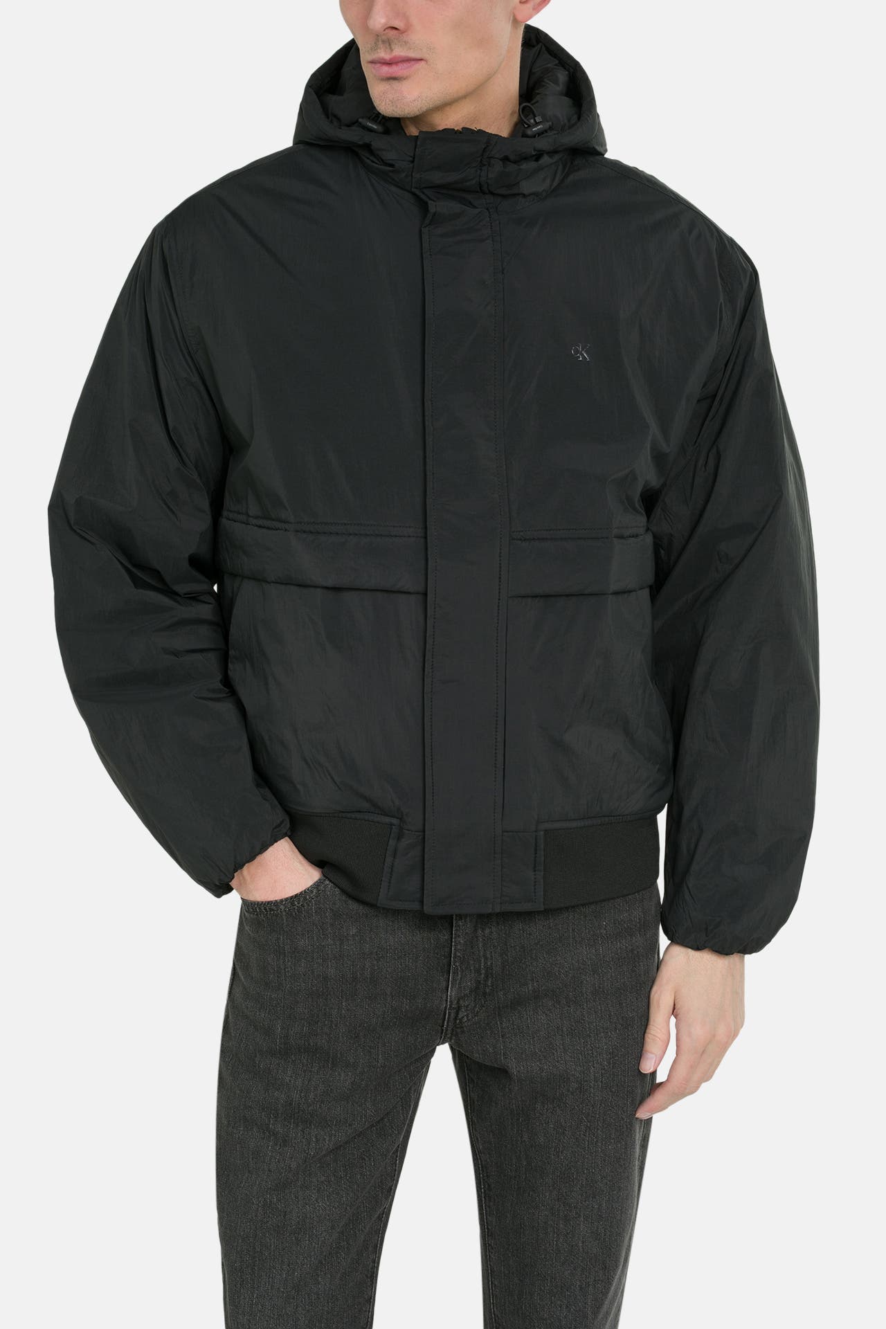 CALVIN KLEIN Übergangsjacke 'Harrington Jack' schwarz, Bild 1