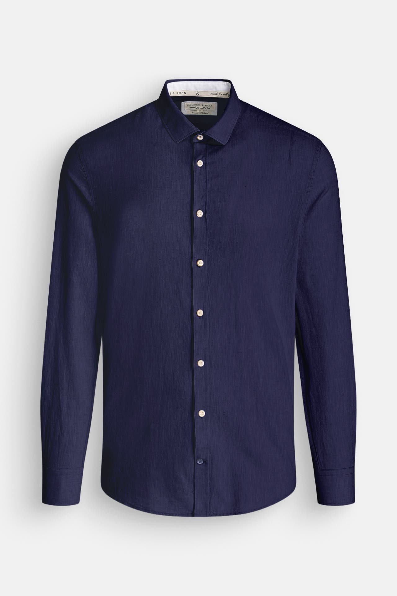 COLOURS & SONS Leinenmix-Hemd nachtblau, Bild 1