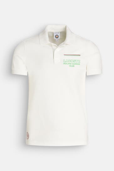 LACOSTE Polo-Shirt 'Roland-Garros' weiß