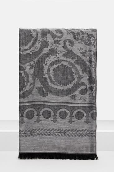 VERSACE - Schal dunkelgrau gemustert