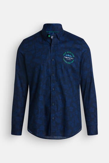NEW ZEALAND AUCKLAND Casual-Hemd 'Higher Hutt' floral gemustert