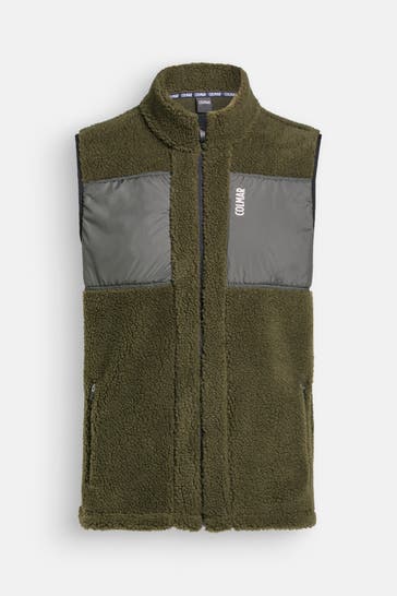 COLMAR Teddyfell-Weste dunkelgrün