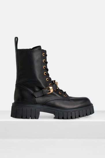 VERSACE Schnürstiefel schwarz