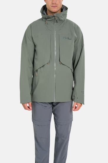 JACK WOLFSKIN - Übergangsjacke 'Diskovera 3L' graugrün