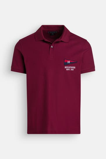 TOMMY HILFIGER Polo-Shirt weinrot