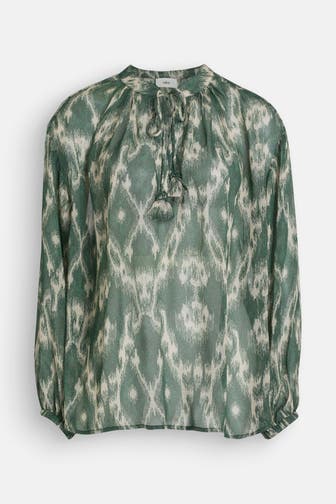 BA&SH Blusenshirt khaki gemustert