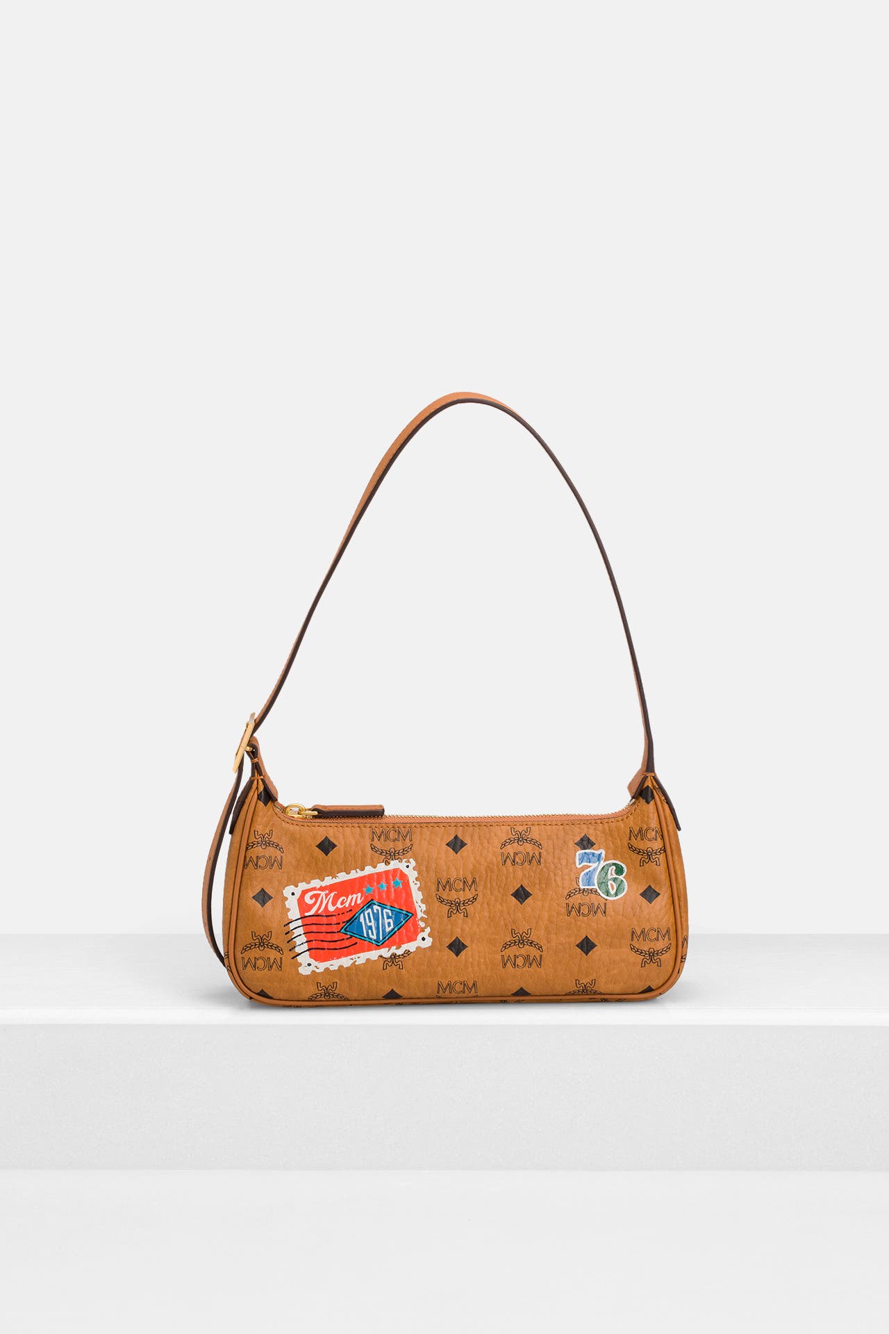 MCM Schultertasche cognac, Bild 1