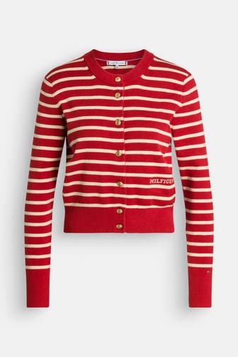 TOMMY HILFIGER Strickjacke gestreift