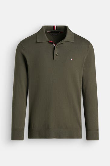 TOMMY HILFIGER Strickpullover graugrün