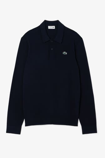 LACOSTE Langarm-Polo nachtblau