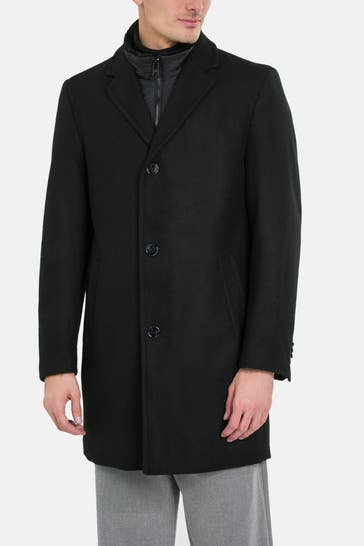 HECHTER Paris Wollmixmantel schwarz