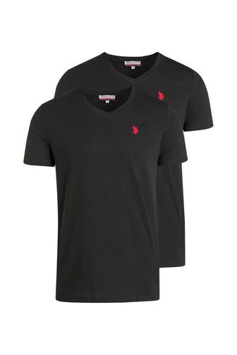 U.S. POLO ASSN. 2er-Pack T-Shirts schwarz