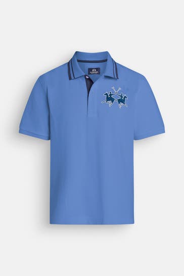 LA MARTINA Polo-Shirt azurblau