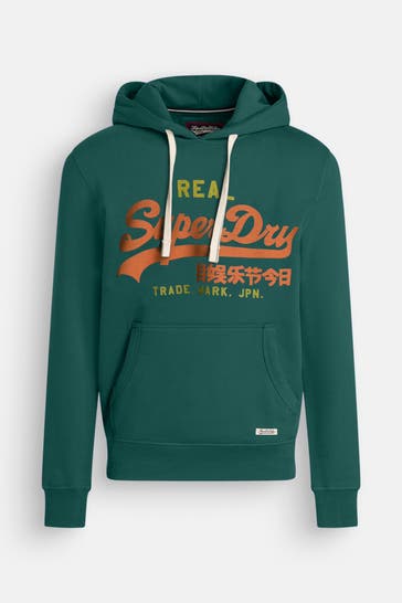 SUPERDRY Hoodie smaragdgrün