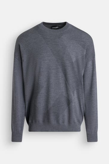 EMPORIO ARMANI Wollmix-Pullover grau