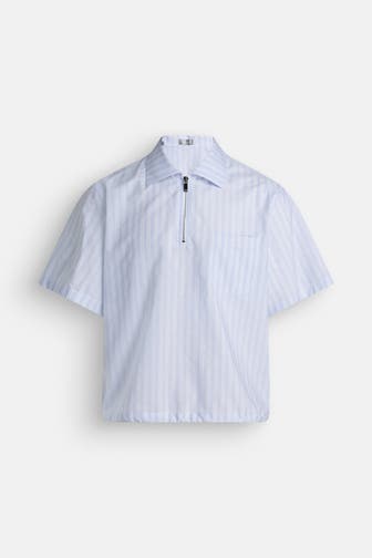 DIOR T-Shirt hellblau gestreift