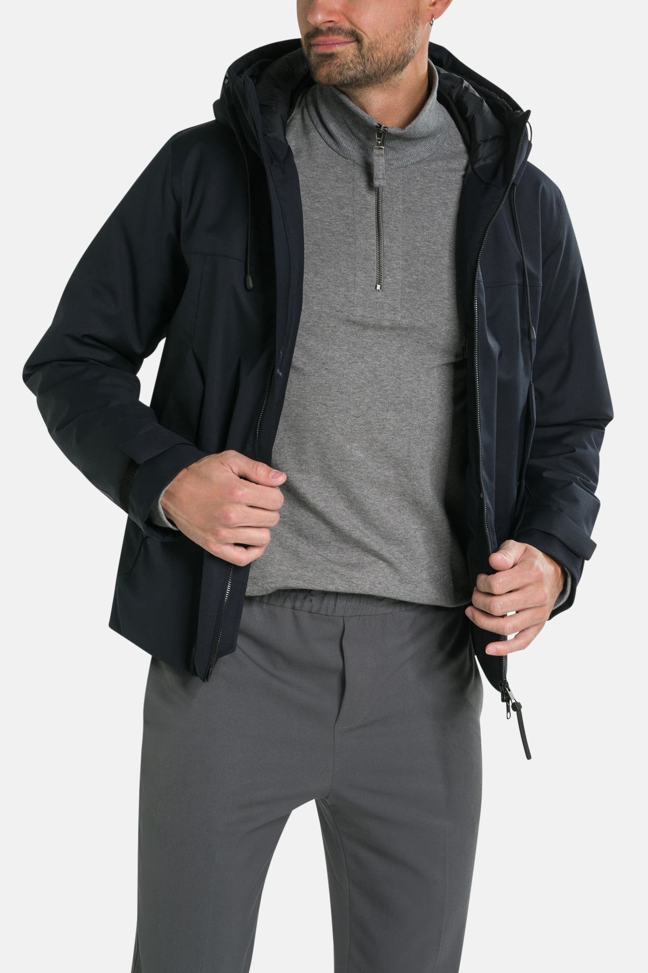 PEOPLE OF SHIBUYA Wollmix-Jacke 'Haneda' schwarzblau, Bild 1