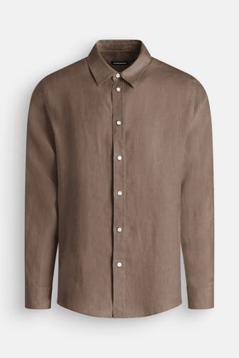 J.LINDEBERG Leinenhemd 'Reg' taupe
