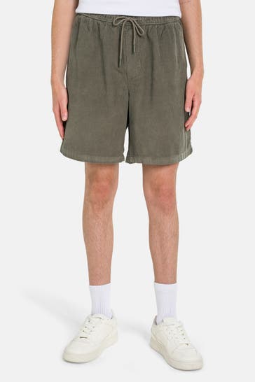 JACK & JONES Cord-Shorts 'Bill' graugrün