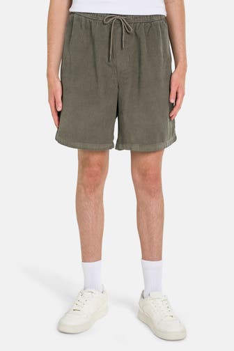 JACK & JONES Cord-Shorts 'Bill' graugrün