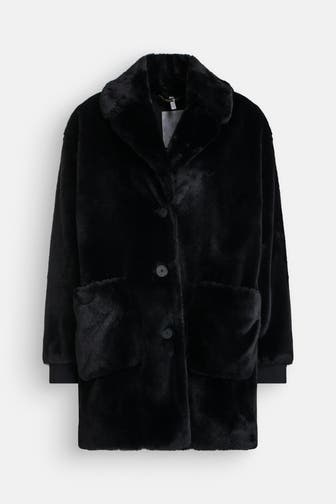 SPORTALM Kunstfellmantel schwarz