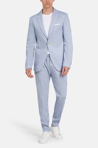 CINQUE Leinenmix-Anzug 'Cidati Cisand' taubenblau