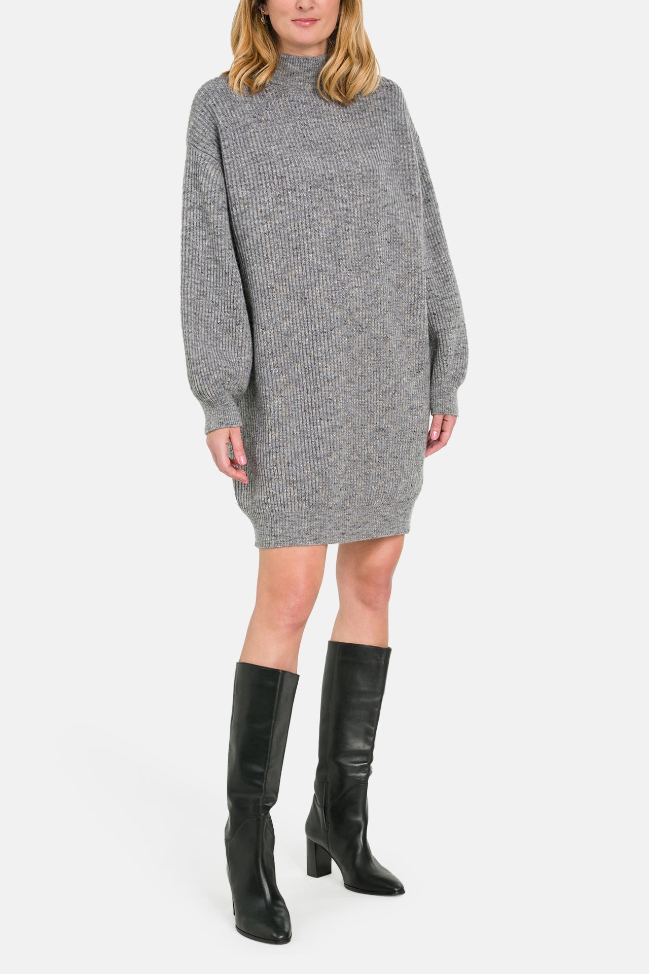 DRYKORN Strickkleid dunkelgrau gemustert, Bild 1