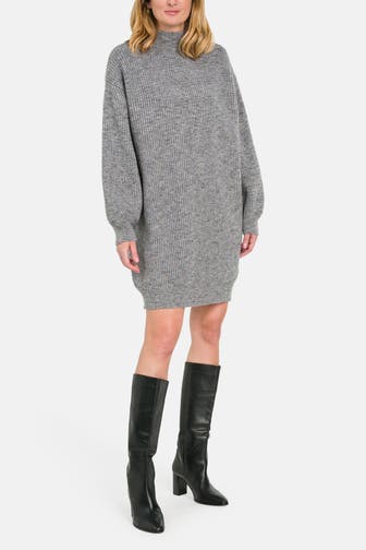 DRYKORN Strickkleid dunkelgrau gemustert