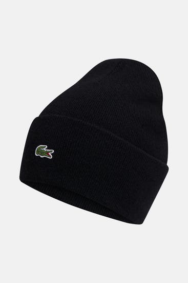 LACOSTE - Wollmix-Mütze schwarz