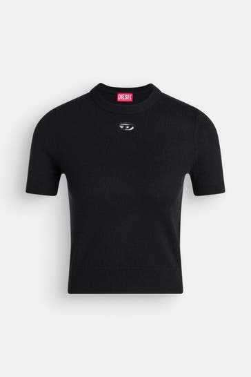 DIESEL Strickshirt schwarz