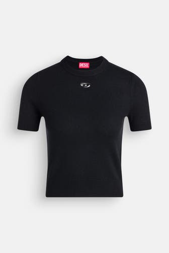 DIESEL Strickshirt schwarz