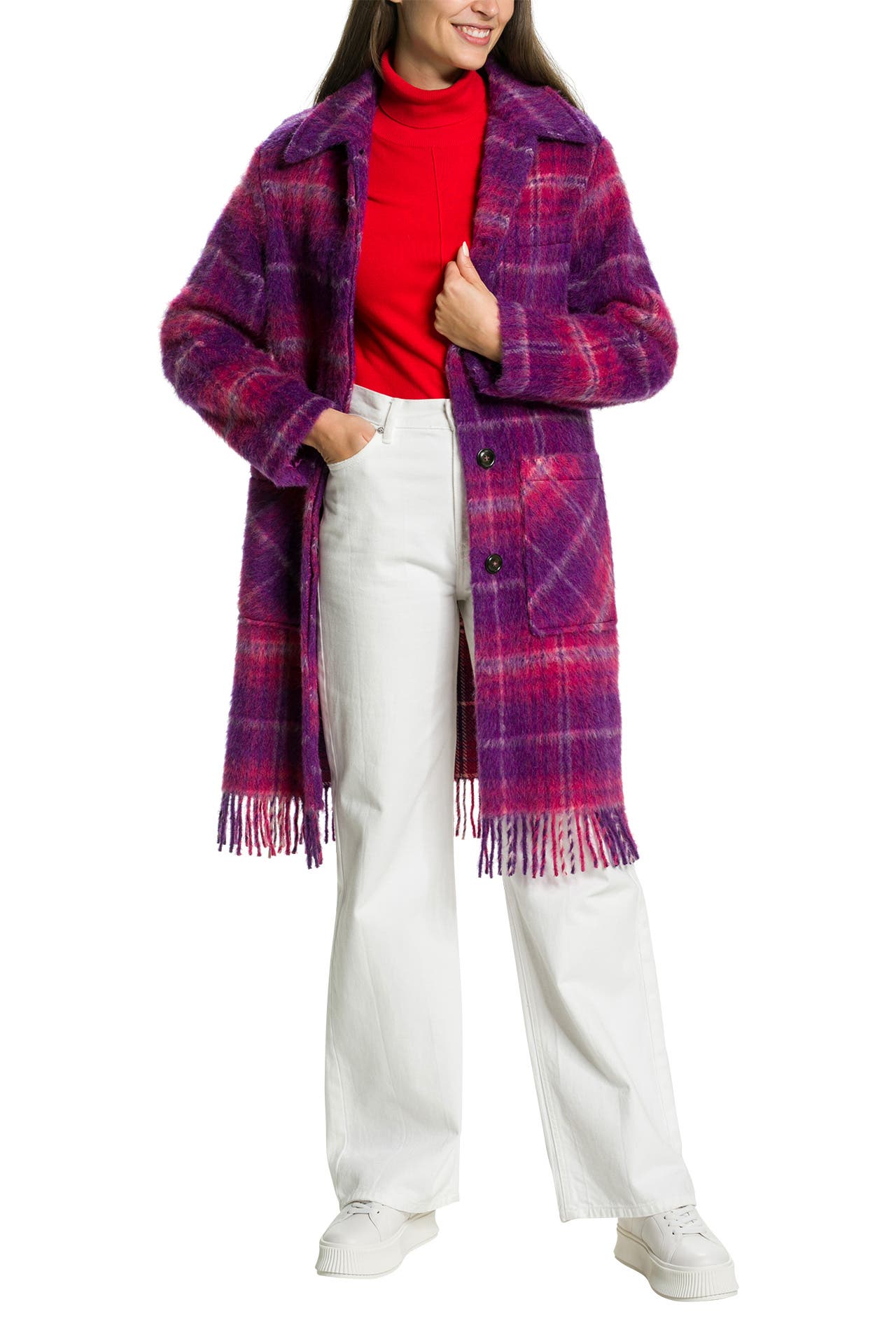 WOOLRICH Wollmix-Mantel kariert, Bild 1