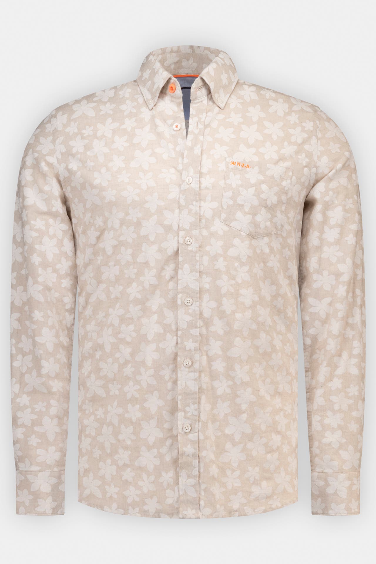 NEW ZEALAND AUCKLAND Leinenmix-Hemd floral, Bild 1