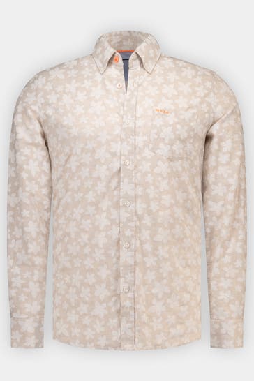 NEW ZEALAND AUCKLAND Leinenmix-Hemd floral