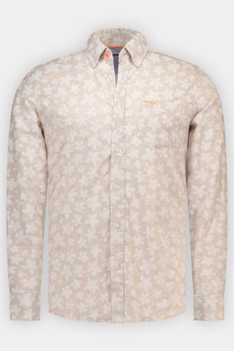 NEW ZEALAND AUCKLAND Leinenmix-Hemd floral