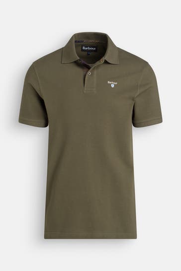 BARBOUR Polo-Shirt oliv