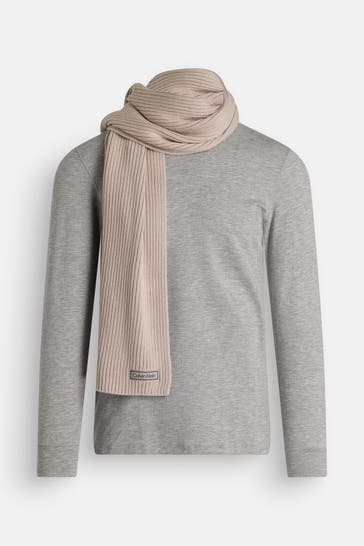 CALVIN KLEIN Strickschal beige