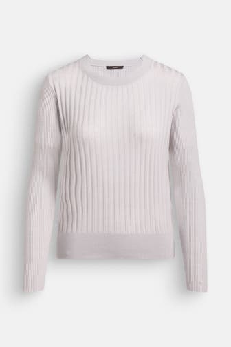 WINDSOR. Strick-Longsleeve hellgrau