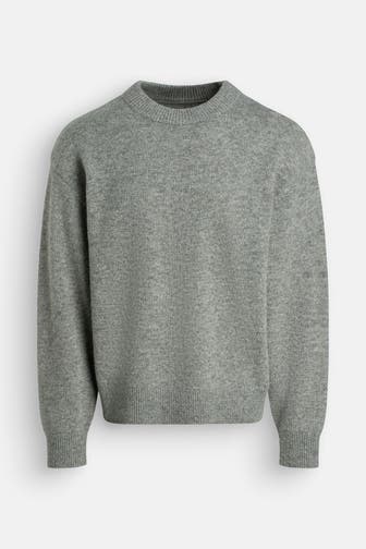 HAN KJØBENHAVN Wollmix-Pullover hellgrau