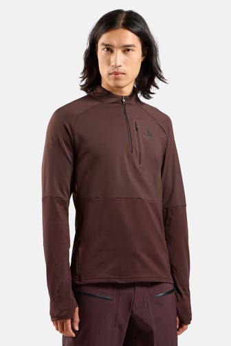 ODLO Midlayer 'Descent' burgunder