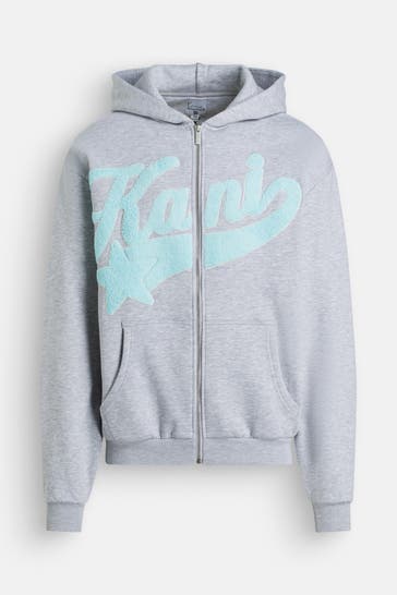 KARL KANI Sweatjacke grau