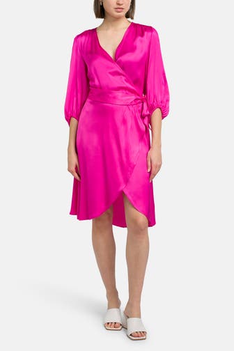 SOAKED Wickelkleid 'Eline' neonpink
