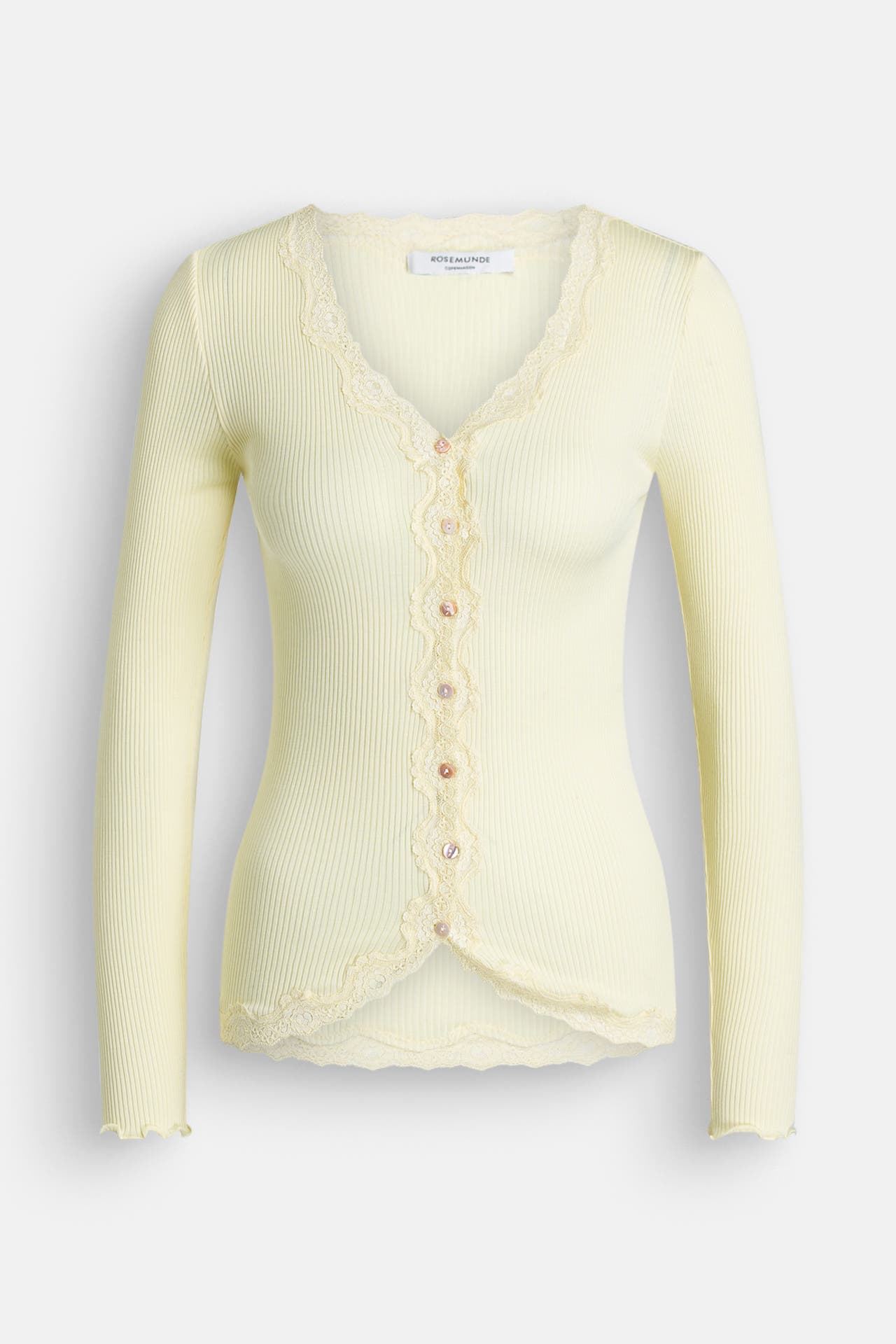 ROSEMUNDE Seidenmix-Cardigan 'Babette' hellgelb, Bild 1