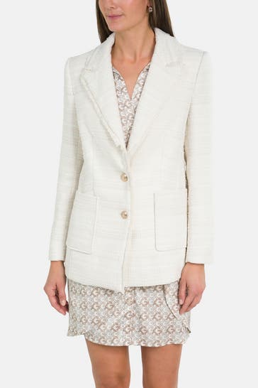 GUESS Bouclé-Blazer 'Tosca' creme