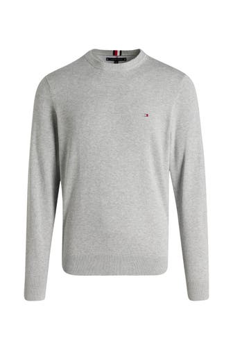 TOMMY HILFIGER Strickpullover hellgrau