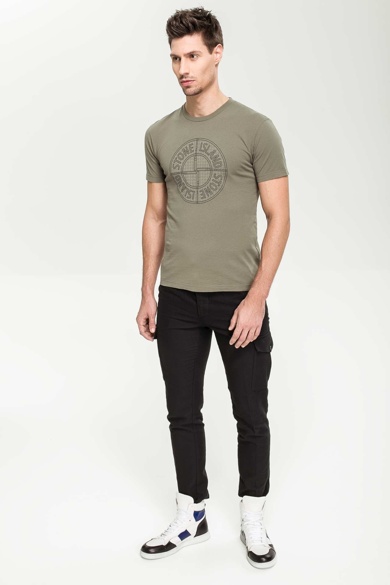 STONE ISLAND T Shirt oliv gunstig online kaufen Outletcity