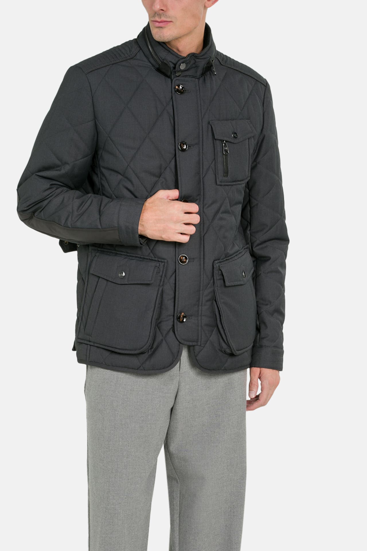 HANDSTICH Light-Steppjacke 'Kent' dunkelgrau, Bild 1